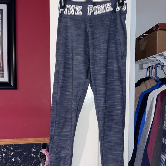 Victoria Secret’s PINK Grey Fleece Lined Leggings - Picture 2 of 6